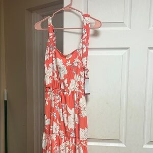Floral Coral Maxi Dress